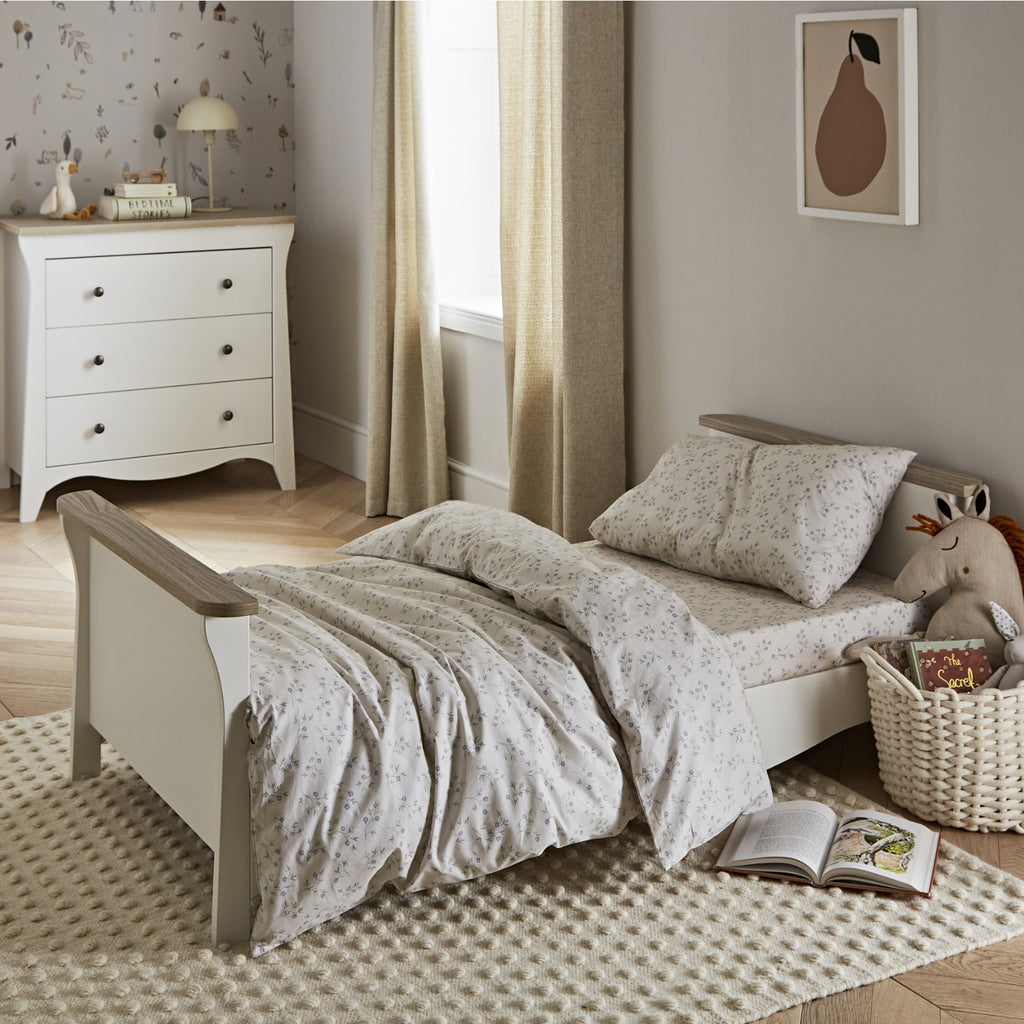 Cuddleco Clara 2 Piece Nursery Furniture Set - White & Ash
