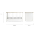 Cuddleco Clara 3 Piece Nursery Furniture Set - White & Ash