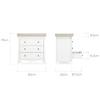 Cuddleco Clara 3 Piece Nursery Furniture Set - White & Ash