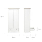 Cuddleco Clara Wardrobe - White & Ash
