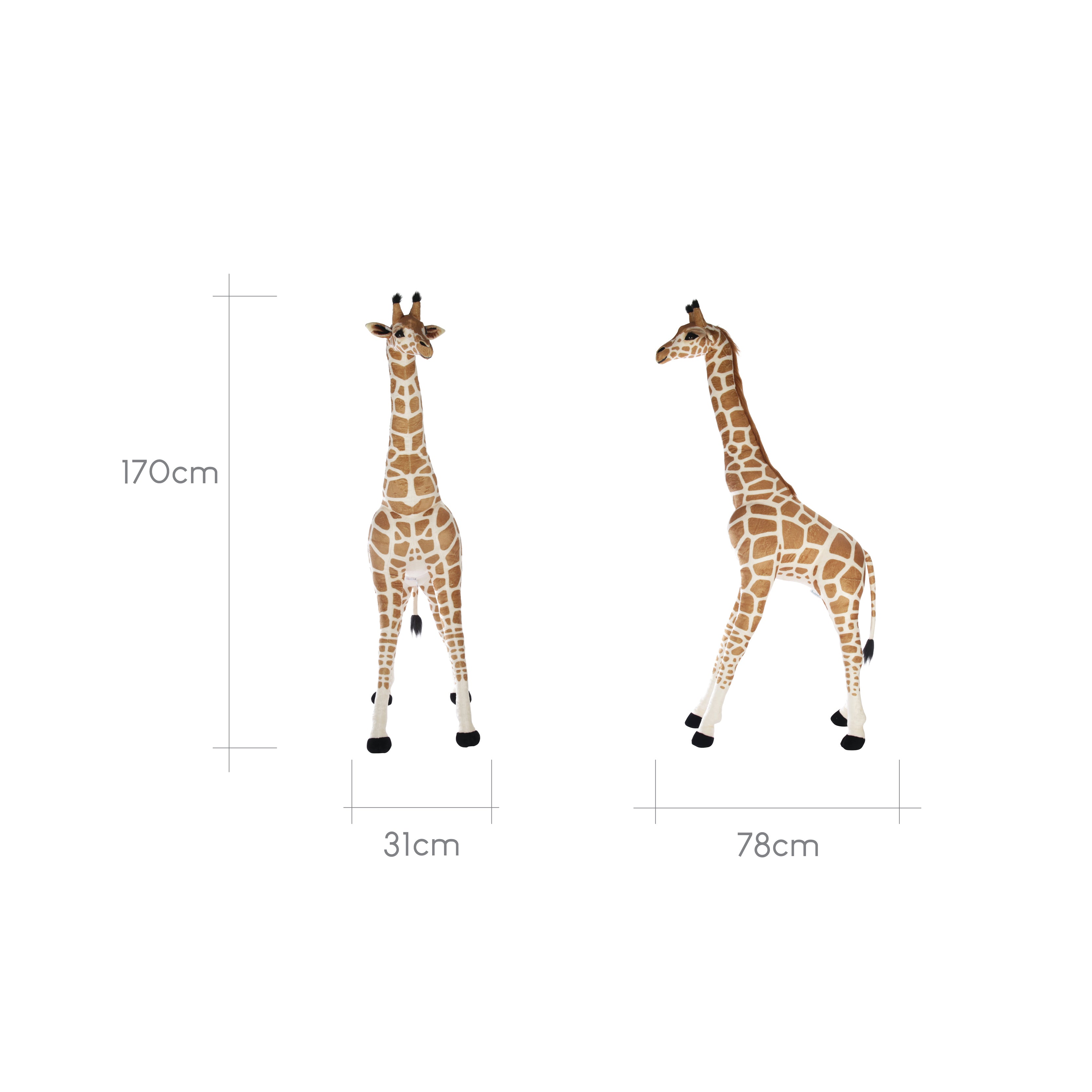 CuddleCo Large Standing Giraffe Stuffed Animal 100cm