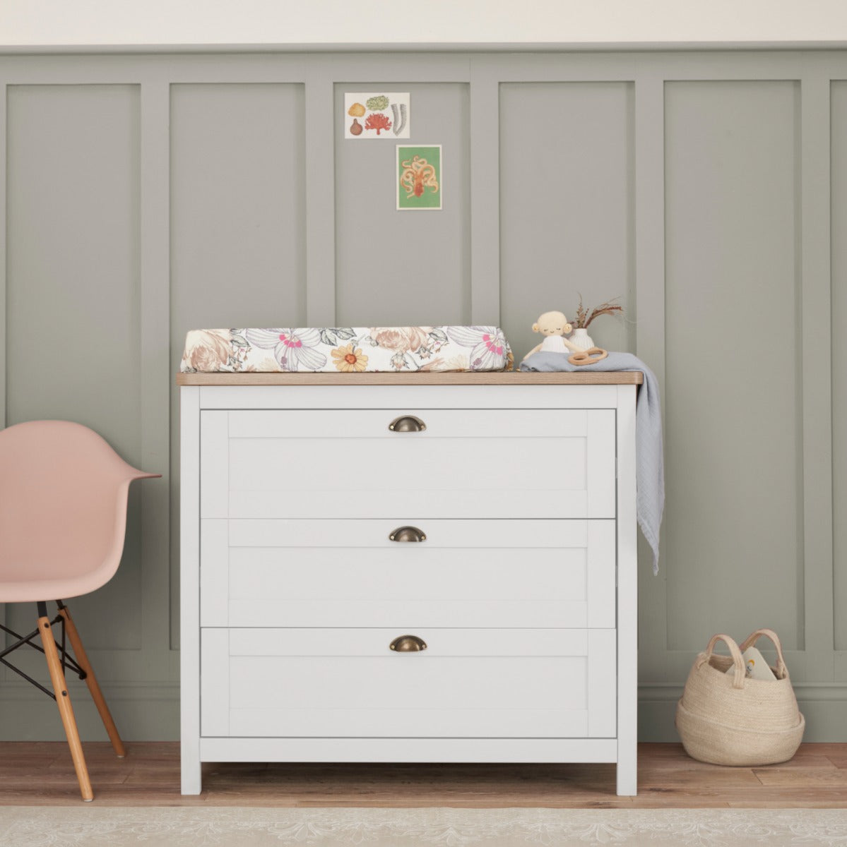 Tutti Bambini Verona 2 Piece Room Set - White & Oak