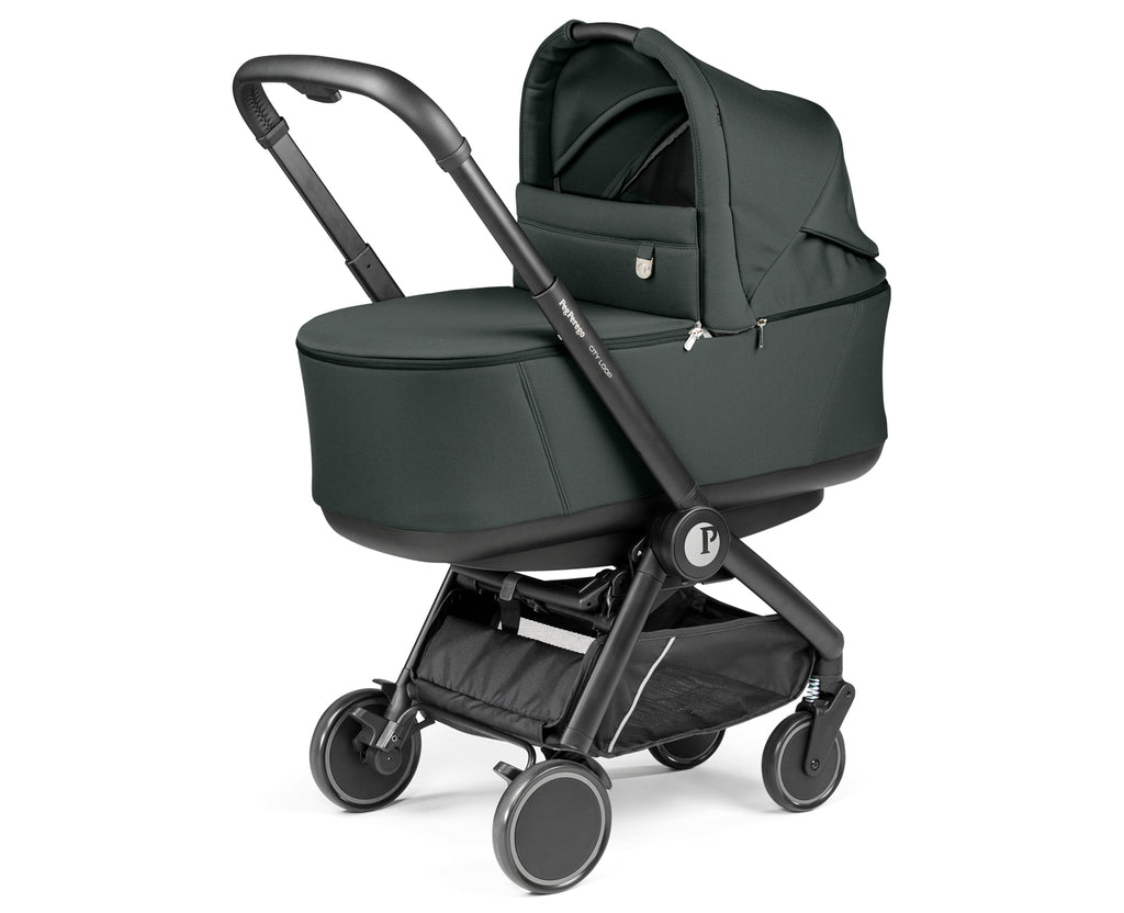 Peg Perego City Loop Chassis, Seat Unit, Bassinet & Primo Viaggio Lounge Travel Bundle - Metal