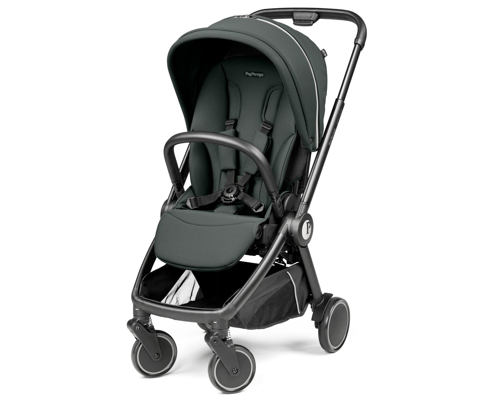 Peg Perego City Loop Chassis, Seat Unit, Bassinet & Primo Viaggio Lounge Travel Bundle - Metal