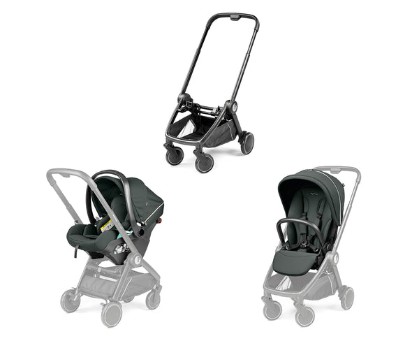 Peg Perego City Loop Chassis, Seat Unit & Primo Viaggio Lounge Bundle - Metal