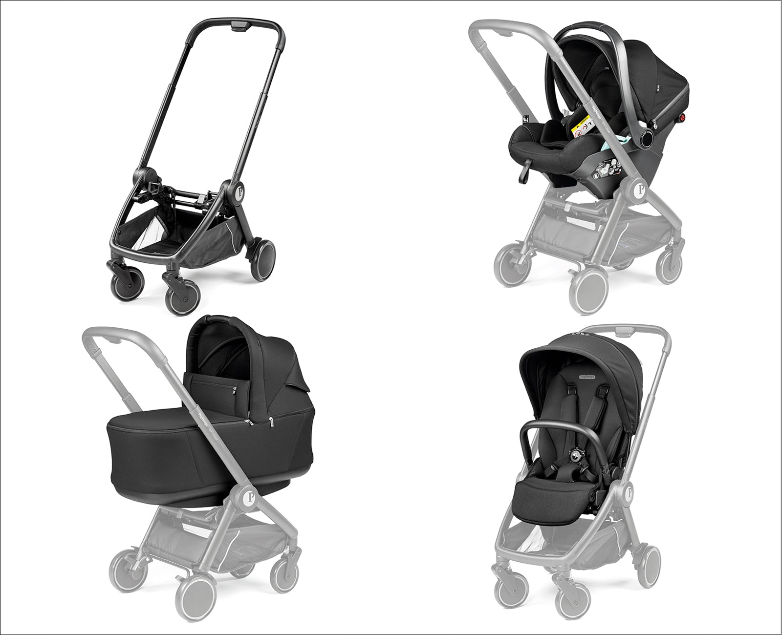 Peg Perego City Loop Chassis & Primo Viaggio Lounge  - True Black