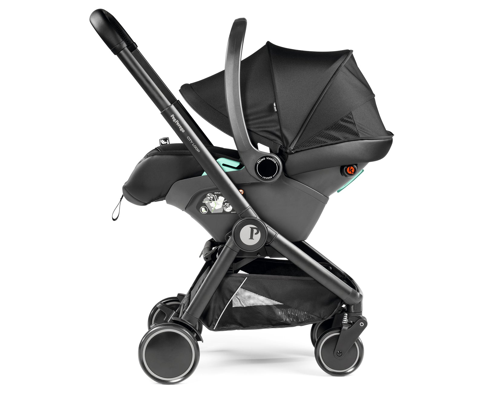 Peg Perego City Loop Chassis & Primo Viaggio Lounge  - True Black
