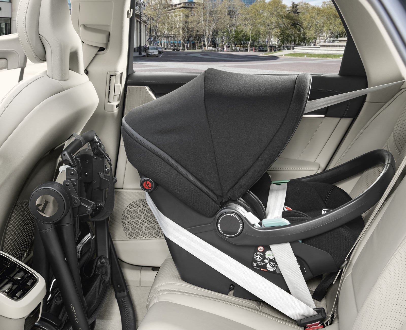 Peg Perego City Loop Chassis, Seat Unit, Bassinet & Primo Viaggio Lounge Travel Bundle - Metal