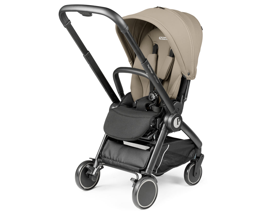 Peg Perego City Loop Chassis, Seat Unit, Bassinet & Primo Viaggio Lounge Bundle - Vanilla Blend