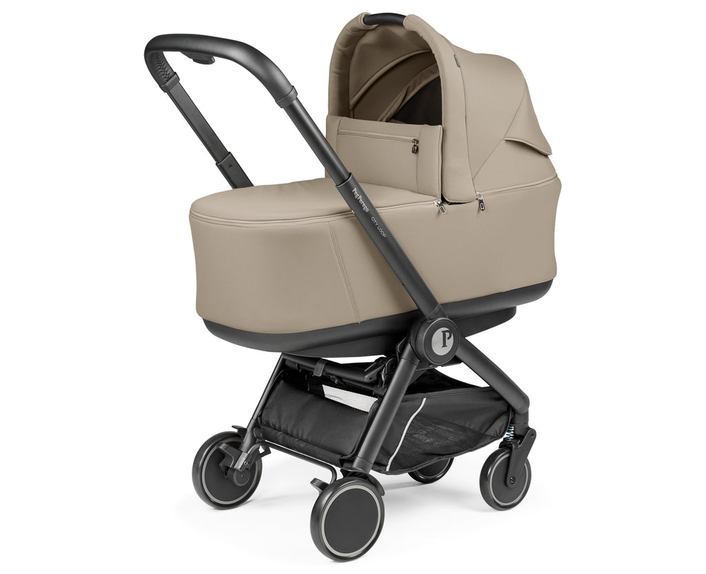 Peg Perego City Loop Chassis, Seat Unit, Bassinet & Primo Viaggio Lounge Bundle - Vanilla Blend