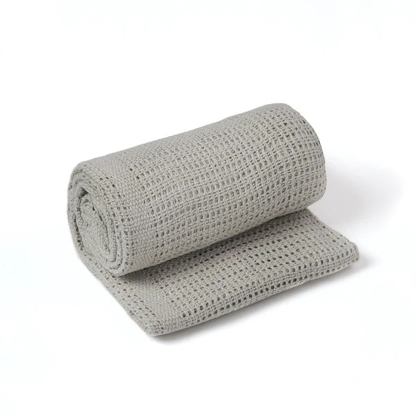 Clair de Lune Soft Cotton Cellular Cot Blanket - Grey