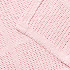 Clair de Lune Soft Cotton Cellular Cot Blanket - Pink