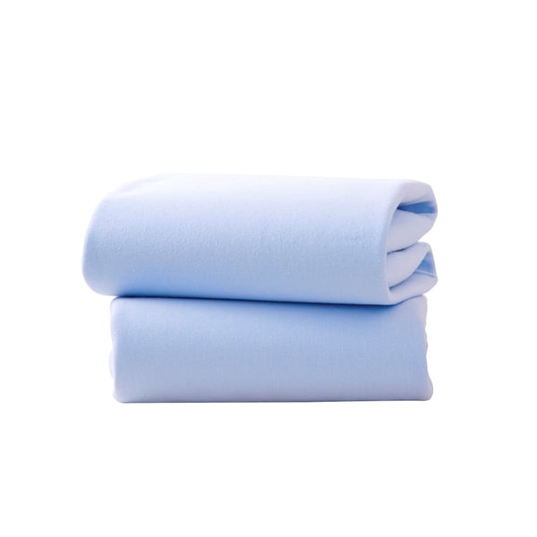 Clair de Lune 2 Pack Cotton Fitted Pram/Crib Sheets - 90 x 40 cm