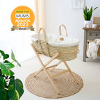 Clair De Lune Organic Palm Moses Basket - Natural Cream