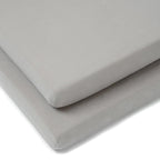 Clair de Lune 2 Pack Fitted Cotton Cot Bed Sheets - Grey