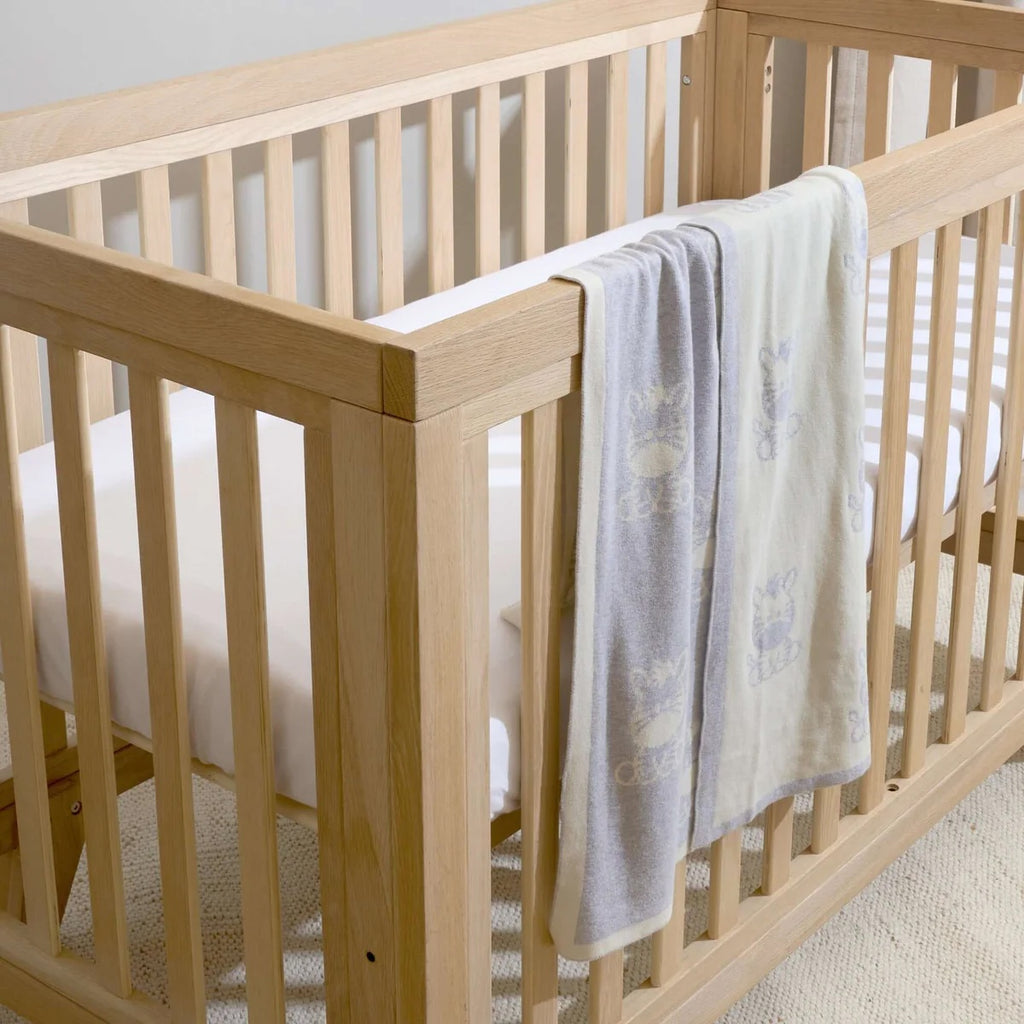 Clair De Lune Reversible Zebra Knitted Blanket