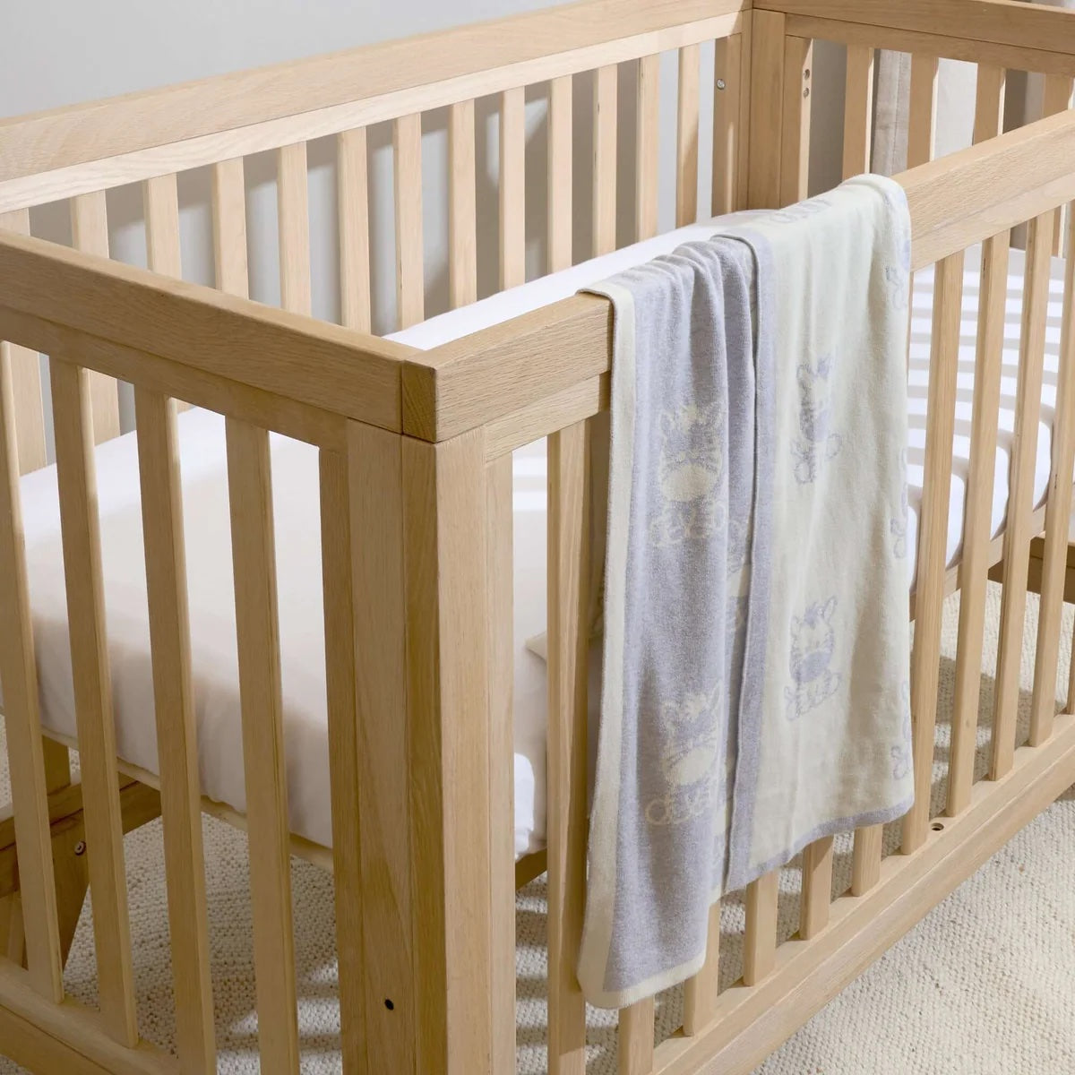 Clair De Lune Reversible Zebra Knitted Blanket