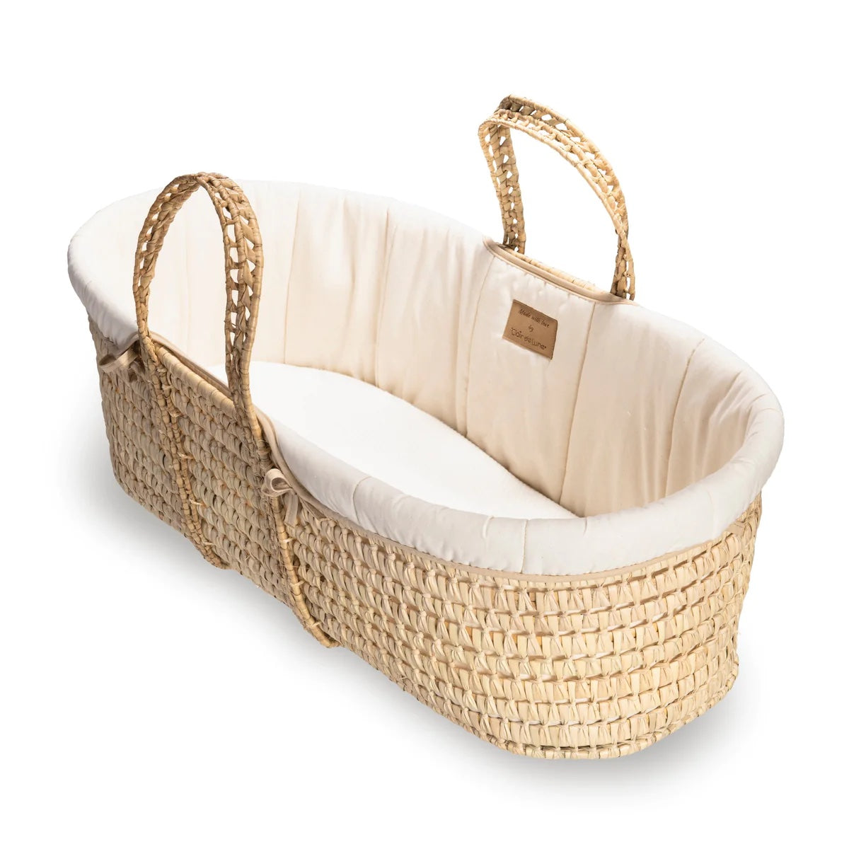 Clair De Lune Organic Palm Moses Basket - Natural Cream