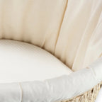Clair De Lune Organic Palm Moses Basket - Natural Cream