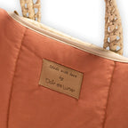 Clair De Lune Organic Palm Moses Basket with Folding Stand - Rust Orange