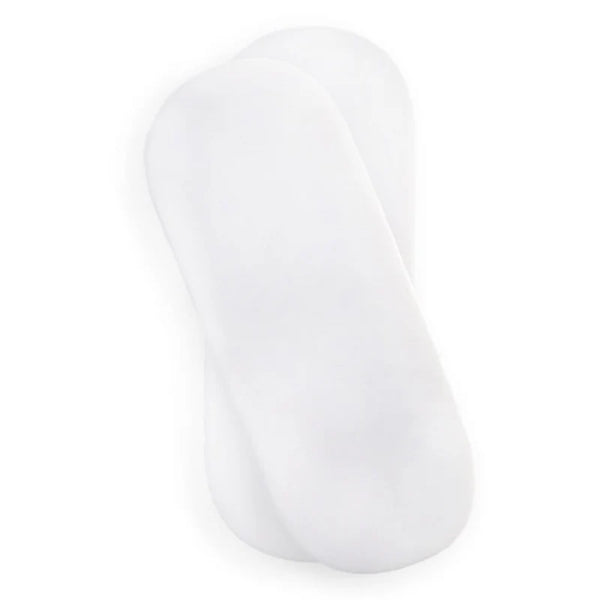 Clair de Lune 2 Pack Fitted Cotton Moses Basket Sheets - White - 74 x 30cm