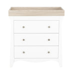 Cuddleco Clara 3 Piece Nursery Furniture Set - White & Ash
