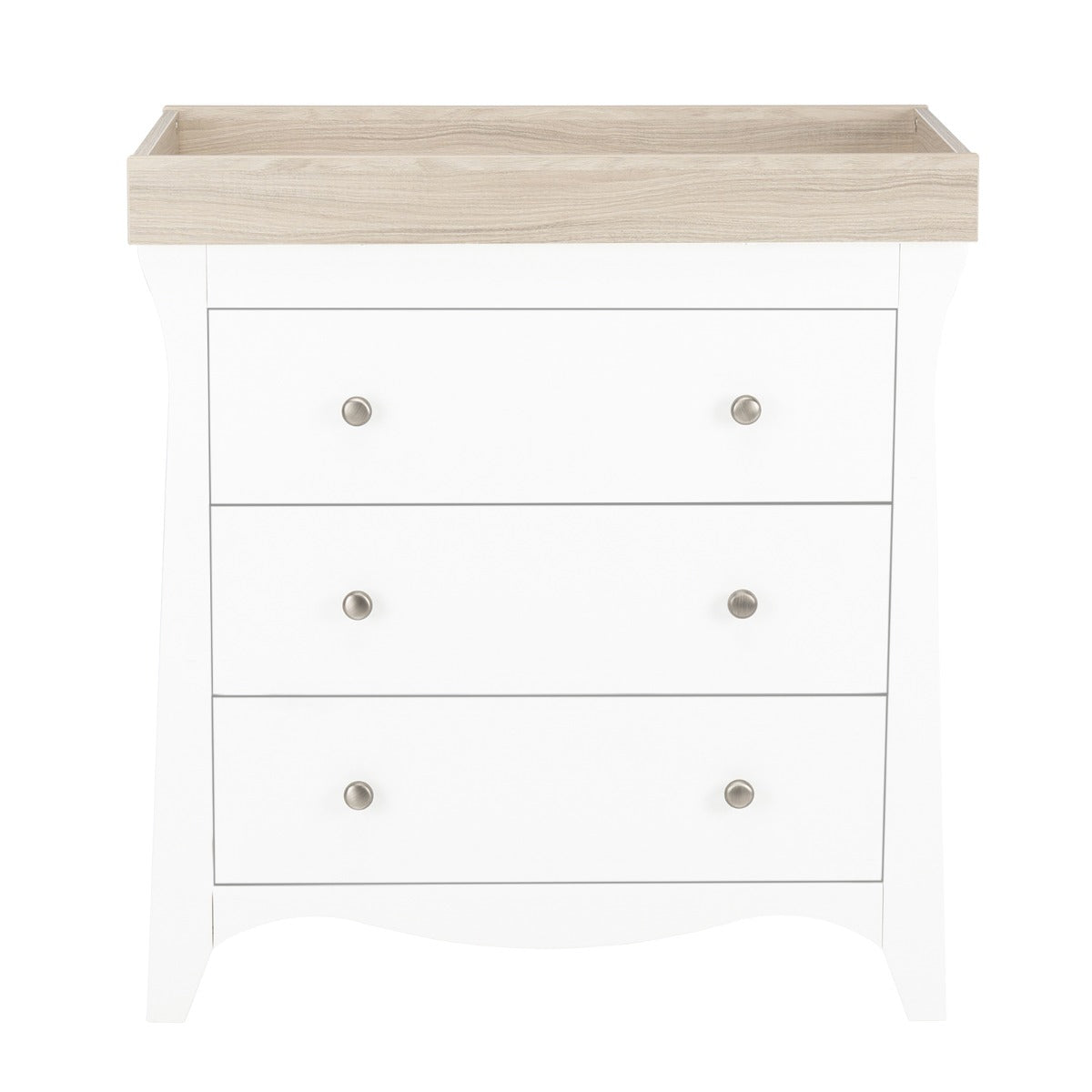 Cuddleco Clara 3 Piece Nursery Furniture Set - White & Ash