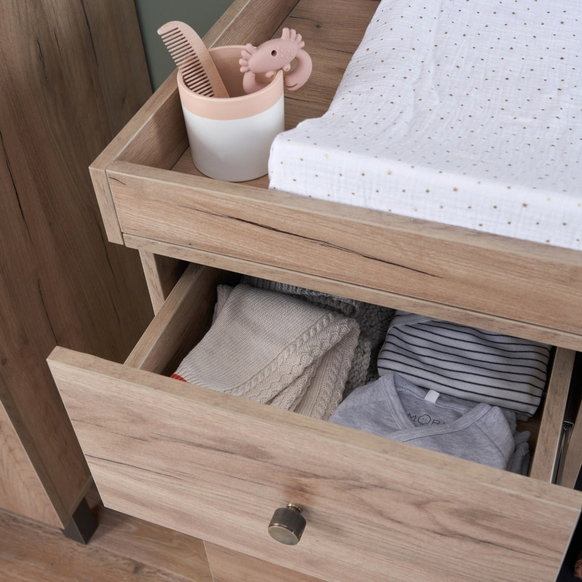 Tutti Bambini Como 3 Piece Room Set - Distressed Oak & Slate Grey
