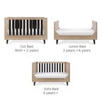 Tutti Bambini Como 3 Piece Room Set - Distressed Oak & Slate Grey