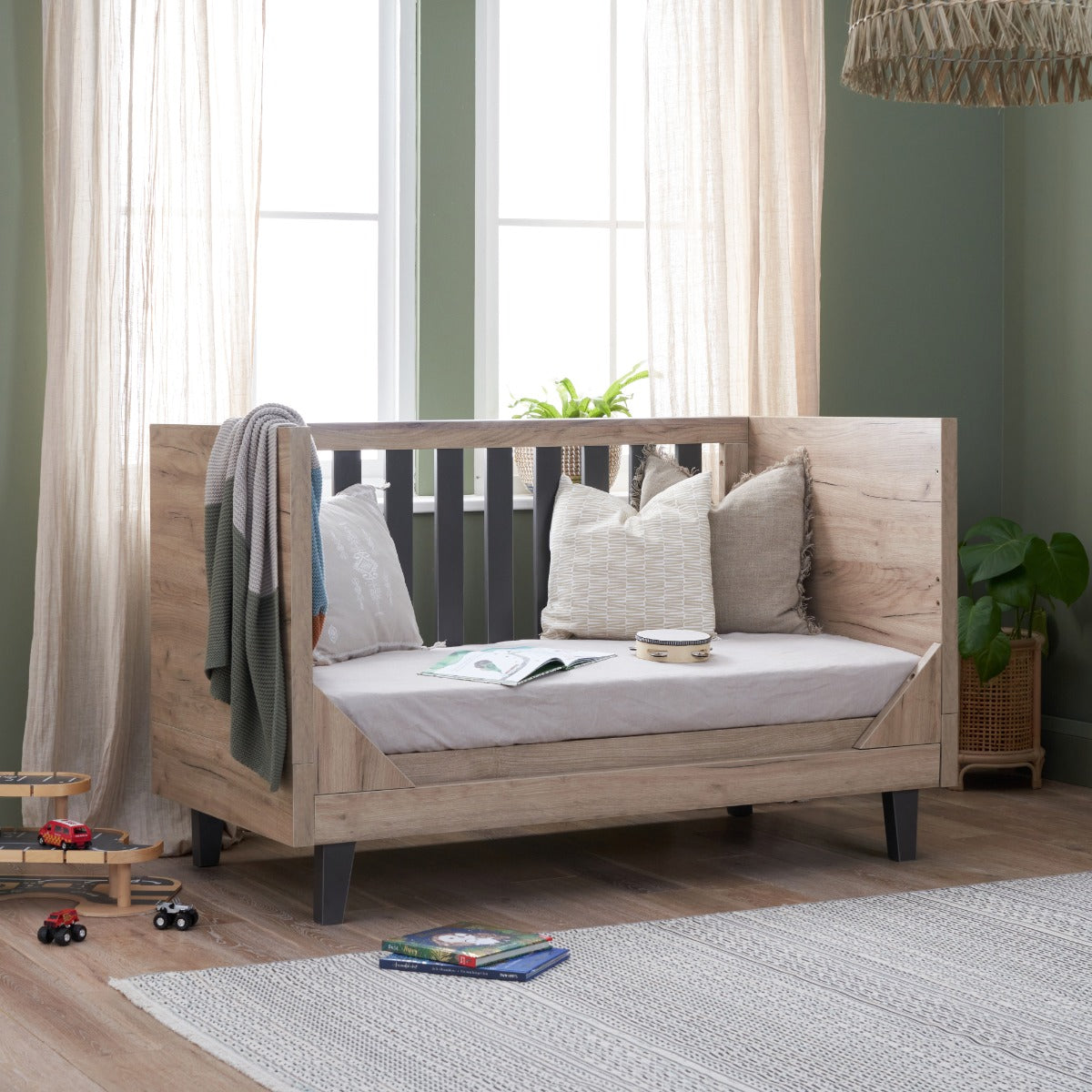 Tutti Bambini Como 3 Piece Room Set - Distressed Oak & Slate Grey