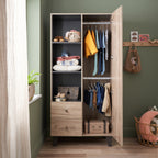 Tutti Bambini Como Wardrobe -Distressed Oak & Slate Grey