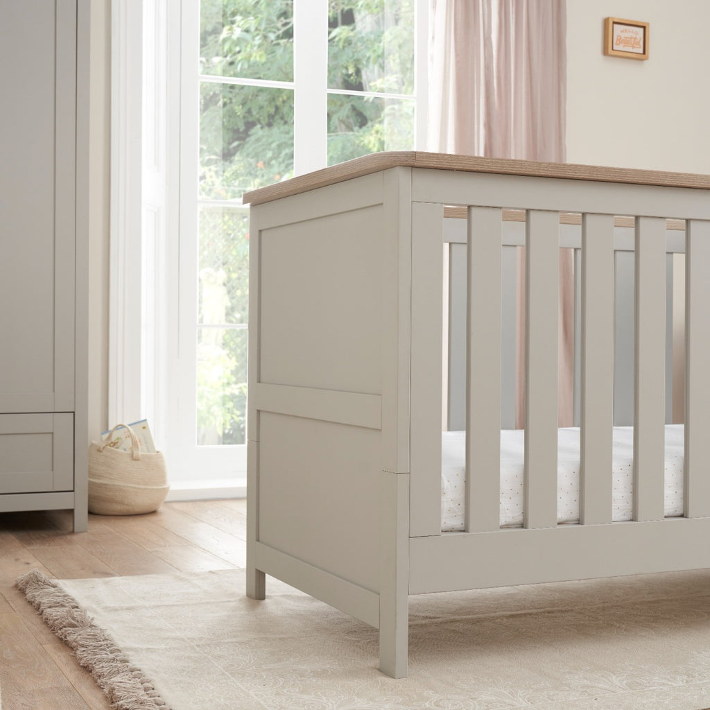 Tutti Bambini Verona Cot Bed - Dove Grey & Oak