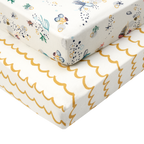 Tutti Bambini Cot Bed Fitted Sheets 2pk - Our Planet