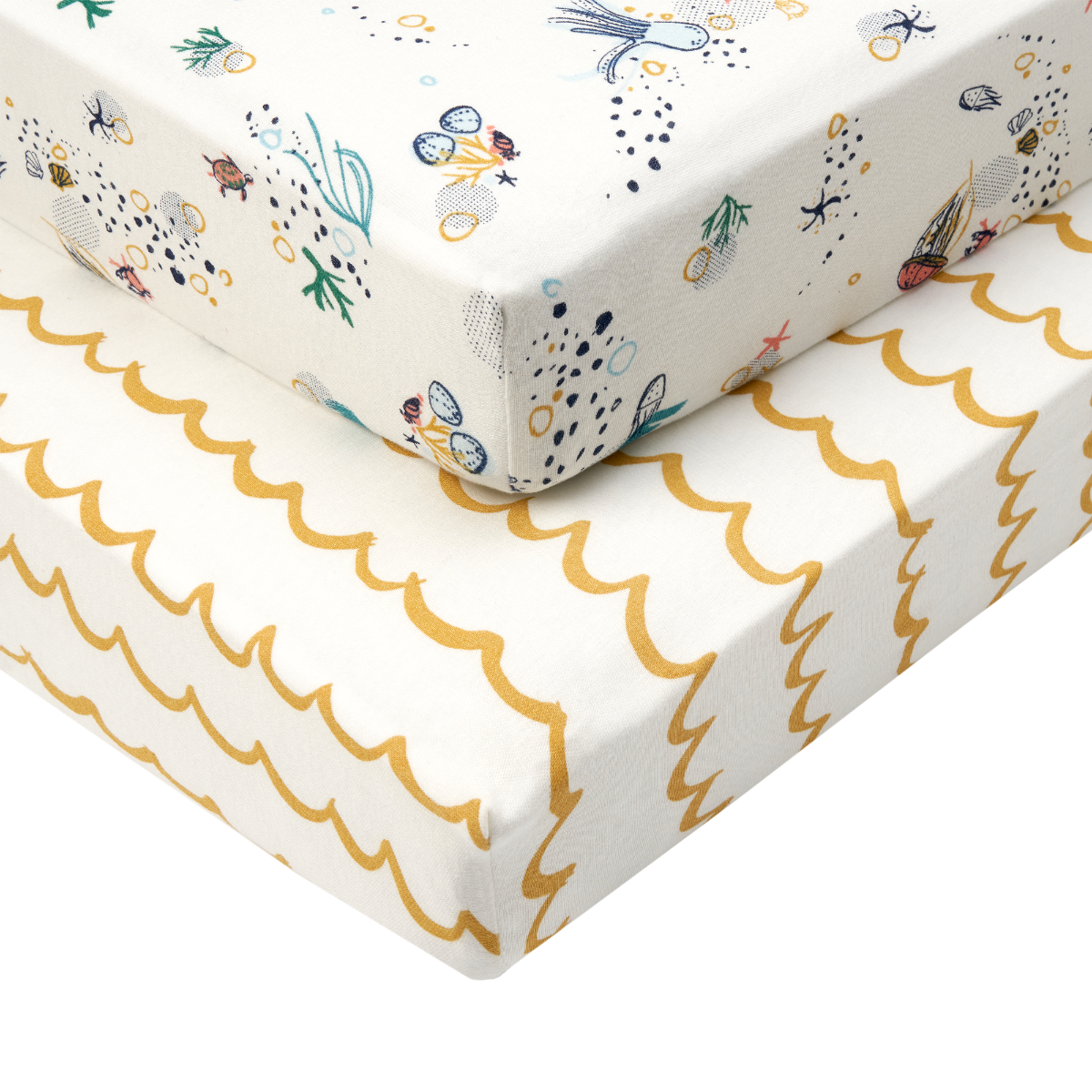 Tutti Bambini Cot Bed Fitted Sheets 2pk - Our Planet