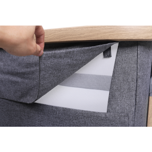 Tutti Bambini CoZee Air Bedside Crib - Oak and Charcoal