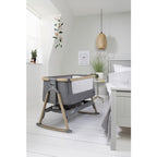Tutti Bambini CoZee Air Bedside Crib - Oak and Charcoal