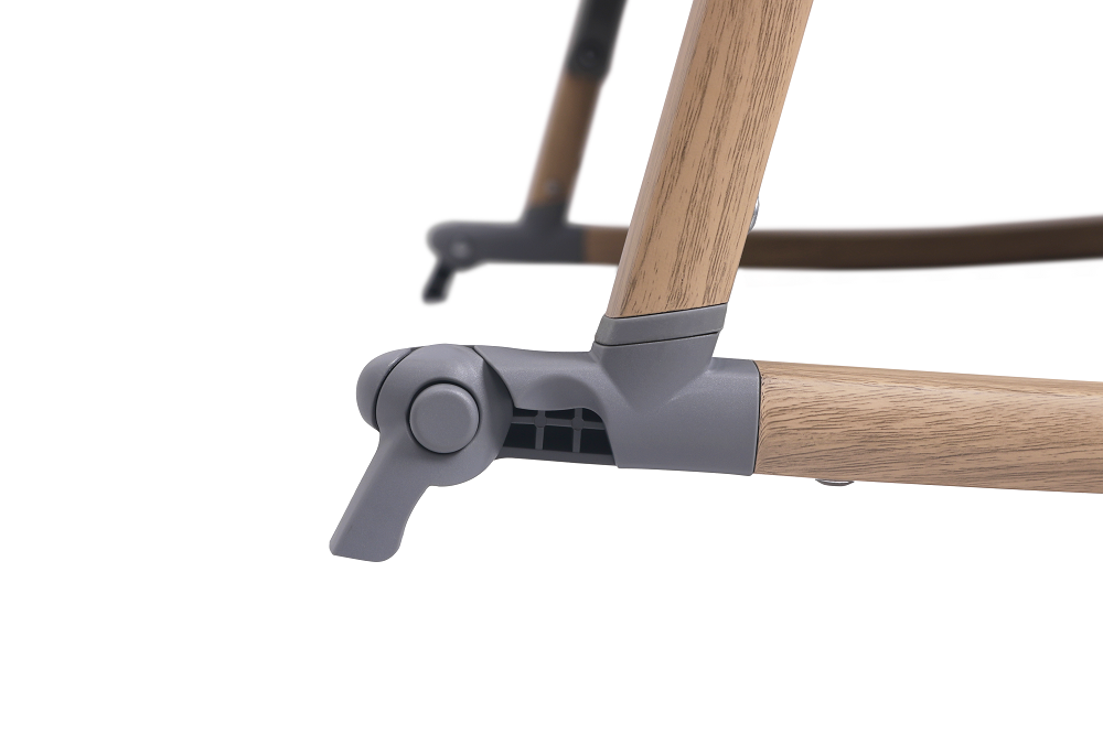 Tutti Bambini CoZee Air Bedside Crib - Oak and Charcoal