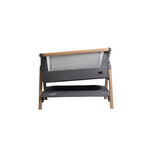 Tutti Bambini CoZee Air Bedside Crib - Oak and Charcoal