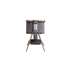 Tutti Bambini CoZee Air Bedside Crib - Oak and Charcoal