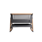 Tutti Bambini CoZee Air Bedside Crib - Oak and Charcoal