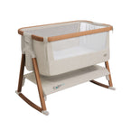 Tutti Bambini Cozee Air Bedside Crib Scandinavian Walnut & Ecru 