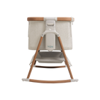 Tutti Bambini Cozee Air Bedside Crib - Scandinavian Walnut & Ecru