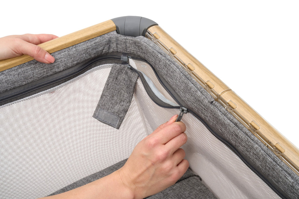 Tutti Bambini CoZee Go 3-in-1 Bassinet, Travel Cot & Playpen - Oak & Charcoal
