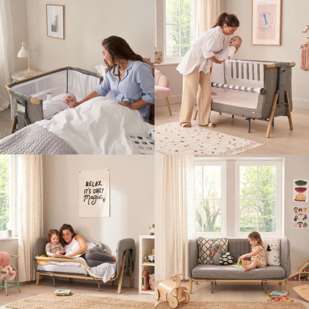 Tutti Bambini Cozee XL Complete Birth to 4+ Years Package - Oak & Charcoal