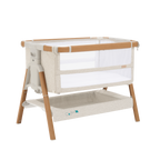 Tutti Bambini Cozee XL Bedside Crib & Cot - Scandinavian Walnut & Natural Ecru