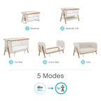 Tutti Bambini CoZee XL - Birth to 4+ Yrs Package - Scandinavian Walnut