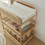 CuddleCo Aria 2 Piece Set With Crib & Changer - Rattan