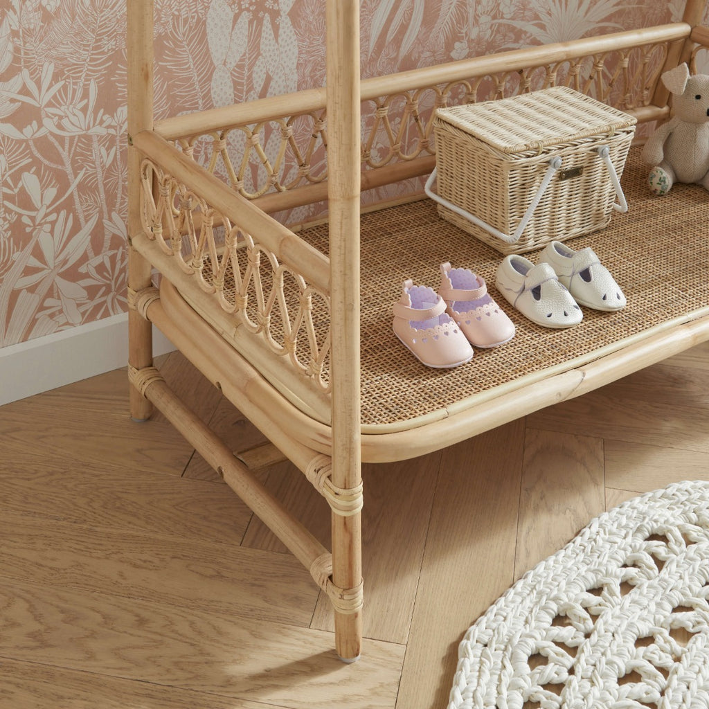 CuddleCo Aria Complete 7 Piece Nursery Furniture Set - Rattan