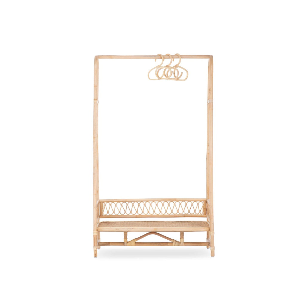 CuddleCo Aria 2 Piece Set With Crib & Clothes Rail - Rattan