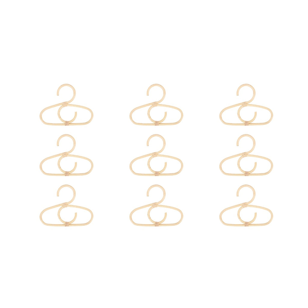 CuddleCo Aria Set of 9 Hangers - Rattan